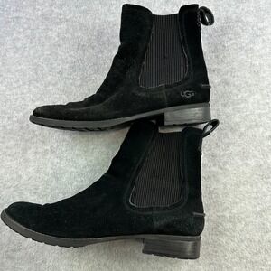 UGG Bonham II Black Suede Chelsea Ankle Boots 1095352 Womens 8.5